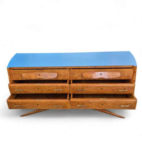 Unique Italian modern midcentury elm burl Sideboard after Vittorio Dassi Bois naturel Design of 50-60’s 20th century - photo 5