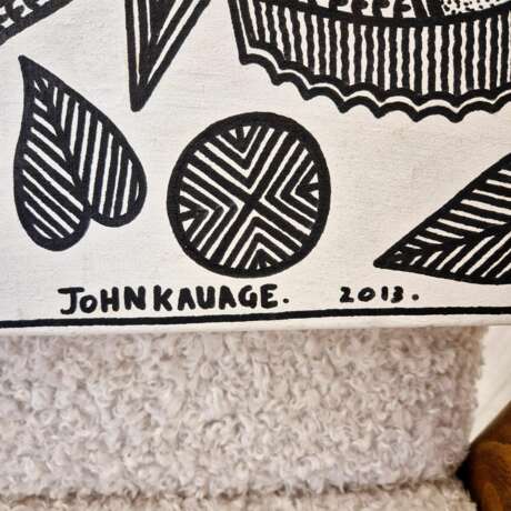 Fishes John KAUAGE Acrylic on canvas Papua New Guinea 2013 21th century - Foto 5