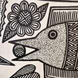 Fishes John KAUAGE Acrylic on canvas Papua New Guinea 2013 21th century - Foto 6