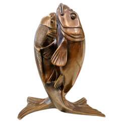Edouard Marcel Sandoz, entwined carps, bronze, Susse Fr&egrave;res foundrymen, 1920