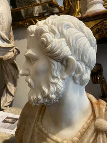 Bust of Marcus Aurelus in Marble in marble and onyx 20th century Marble 20th century - photo 9