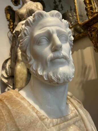 Bust of Marcus Aurelus in Marble in marble and onyx 20th century Marble 20th century - photo 13