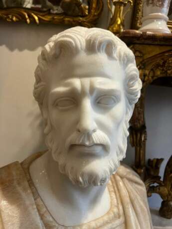 Bust of Marcus Aurelus in Marble in marble and onyx 20th century Marble 20th century - photo 15