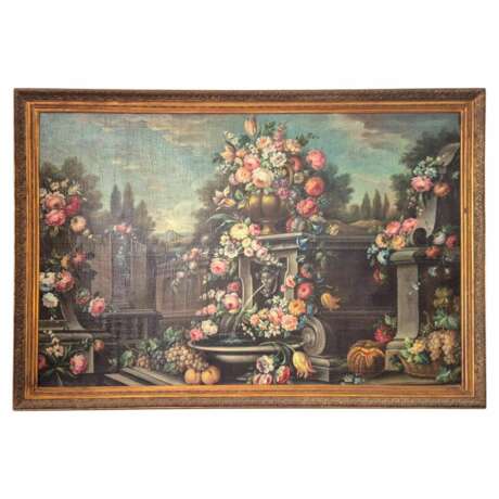 Large still life painting Italian School oil on canvas 18th century 18th century - photo 1