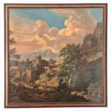 Hunting scene 18th century Oil on canvas 18th century - photo 1