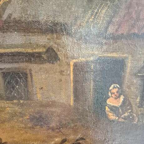 Hunting scene 18th century Oil on canvas 18th century - photo 3