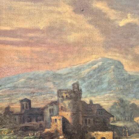 Hunting scene 18th century Oil on canvas 18th century - photo 5