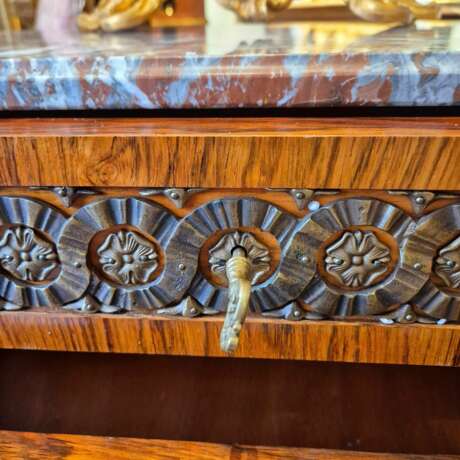 Pair of commodes in the Louis XV style marquetry and gilt bronze 19th century Wood 19th century - photo 20