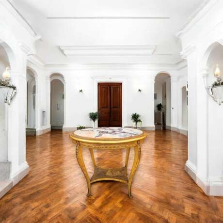 Oval table in gilded and carved wood 19th century Wood Napoleon III 19th century - photo 4