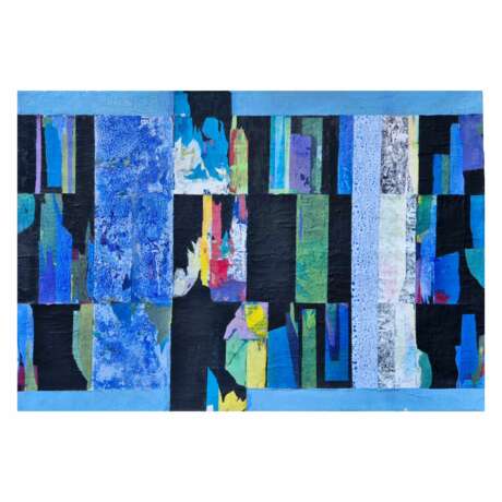 Jacques Lavigne Sans titre papier d&eacute;chir&eacute; et acrylique sur toile 2017 21th century - photo 1