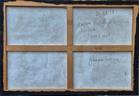 Jacques Lavigne Sans titre papier d&eacute;chir&eacute; et acrylique sur toile 2017 21th century - photo 4