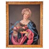 Sybille with turban and fruit bowl Oil on canvas 19th century 19th century - photo 1