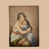 Porcelain painting of Madame Vig&eacute;e Le Brun and her daughter 19th century Napoleon III Late 19th century г. - фото 6