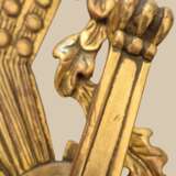 Pair of two-light gilded wood wall sconces in the Louis XVI style 19th century Lackiertes Holz 19th century - Foto 4