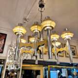 Space Age chromed metal chandelier by Gaetano Sciolari mid-20th century Metal Design of 50-60’s 20th century - photo 3