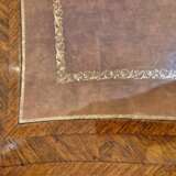 Large Louis XV style flat desk marquetry and gilt bronze 19th century work Naturholz 19th century - Foto 5