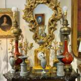 Gilded Wood Mirror With Putti Italy 19th Century Wood & gilded stucco Rococo 19th century - photo 5