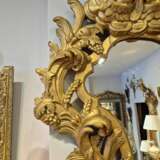 Gilded Wood Mirror With Putti Italy 19th Century Wood & gilded stucco Rococo 19th century - photo 6