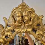 Gilded Wood Mirror With Putti Italy 19th Century Wood & gilded stucco Rococo 19th century - photo 10