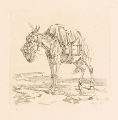 KLEIN, Johann Adam: 3 Blätter mit Eseln - Foto 2