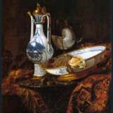 Still Life With Porcelain And Black Grapes Signed By Artist Sie G 1997 20th century г. - фото 6