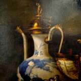 Still Life With Porcelain And Black Grapes Signed By Artist Sie G 1997 20th century г. - фото 8