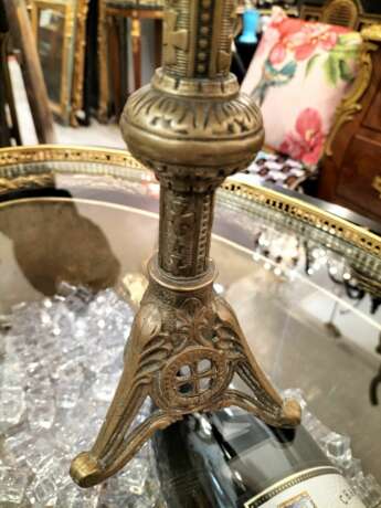 Painted Globe with a Rock Crystal and a Base in Gilt Bronze Bronce 21th century - photo 2