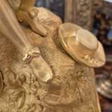 19th Century Charles X Clock with a Statue of a Romantic Young Nobleman. Bronce Other style 19th century - photo 5