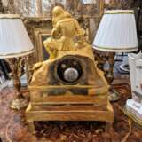 19th Century Charles X Clock with a Statue of a Romantic Young Nobleman. Bronce Other style 19th century - photo 7