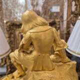 19th Century Charles X Clock with a Statue of a Romantic Young Nobleman. Bronce Other style 19th century - photo 11