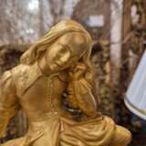 19th Century Charles X Clock with a Statue of a Romantic Young Nobleman. Bronce Other style 19th century - photo 15