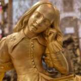 19th Century Charles X Clock with a Statue of a Romantic Young Nobleman. Bronce Other style 19th century - photo 18
