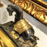 Empire Clock in representing a Horse and a Dog in Gilt Bronze 19th Century Bronze Empire 19th century - photo 10