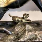 Empire Clock in representing a Horse and a Dog in Gilt Bronze 19th Century Bronze Empire 19th century - photo 12