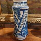 Pair of 18th Century Albarello Drug Jars in Maiolica Ceramics 18th century - photo 5