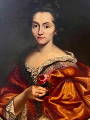 17th Century Oil on Canvas Portrait Painting of a French Noblewoman 17th century - photo 1