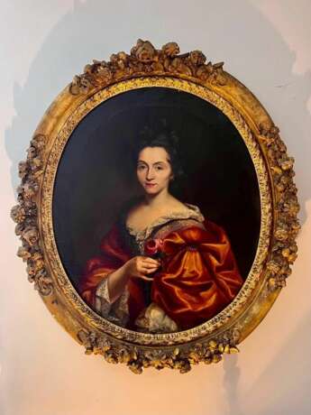 17th Century Oil on Canvas Portrait Painting of a French Noblewoman 17th century - photo 2