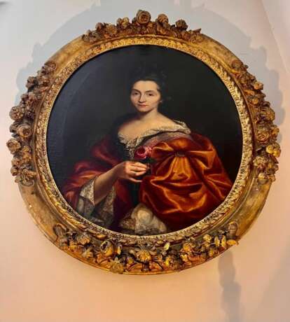 17th Century Oil on Canvas Portrait Painting of a French Noblewoman 17th century - photo 6
