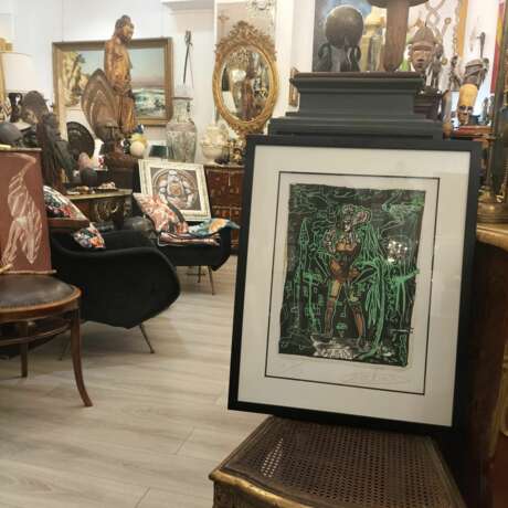 Lithograph by Robert Combas (1957-). Signed and Numbered 4390 21th century - Foto 6