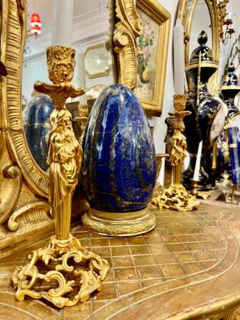 Egg-Shaped Lapis Lazuli from Afghanistan Lapis lazuli 20th century - photo 6