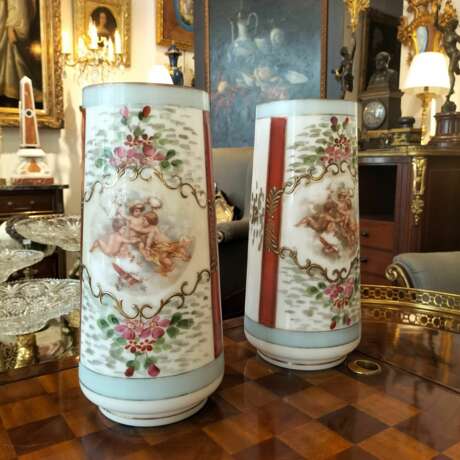 Pair of 19th Century Vases in Opaline Glass Opaline crystal 19th century - photo 5