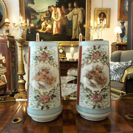 Pair of 19th Century Vases in Opaline Glass Opaline crystal 19th century - photo 6