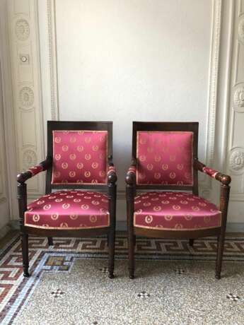 Pair of 19th Century Armchairs from the Empire Period Wood Empire 19th century - photo 8