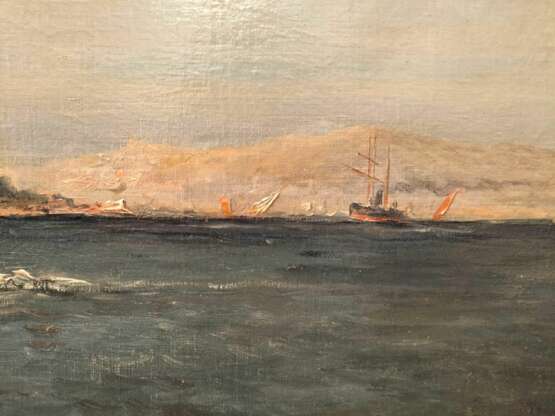 19th Century Oil Painting of a French Coast by Emile Godchaux (1860-1938) Napoleon III 19th century г. - фото 8