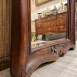 Art Nouveau Mirror in Solid Mahogany in the Style of Eugene Vallin Wood Art Nouveau 20th century - photo 2