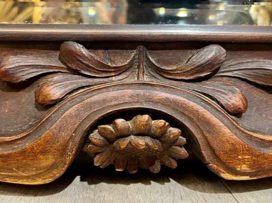 Art Nouveau Mirror in Solid Mahogany in the Style of Eugene Vallin Wood Art Nouveau 20th century - photo 3
