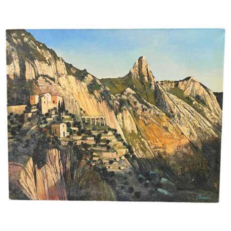 Oil-Painting by Jean Thomas (1923- 2019): `the Viaduct of Caramel` 20th century - Foto 1