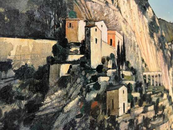 Oil-Painting by Jean Thomas (1923- 2019): `the Viaduct of Caramel` 20th century - Foto 3