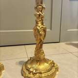 19th Century Gilt Bronze Candleholders in the style of Ernest Meissonier Bronze Rococo 19th century - photo 5