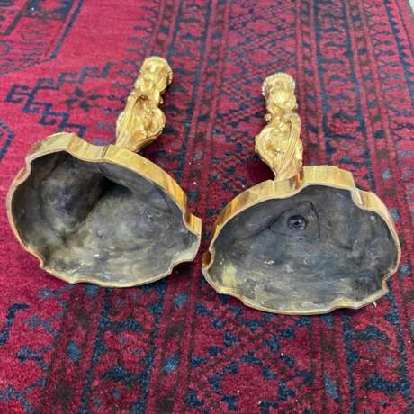 19th Century Gilt Bronze Candleholders in the style of Ernest Meissonier Bronze Rococo 19th century - photo 6